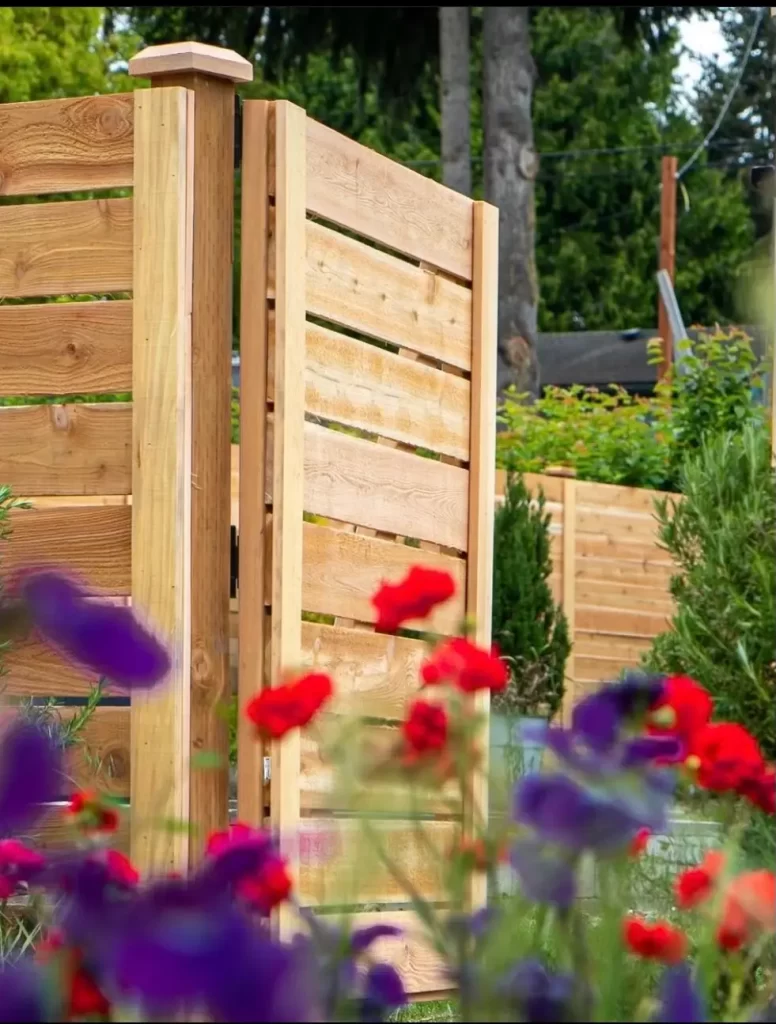Horizontal Cedar Fence Gate