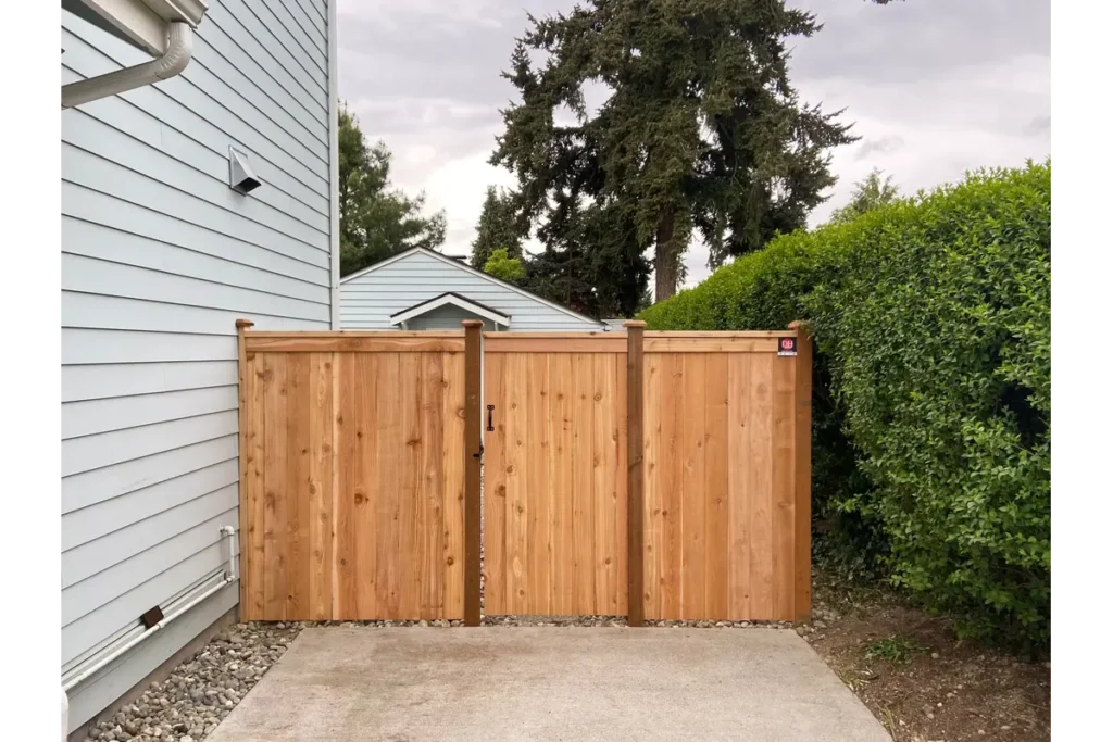 cedar privacy fence contractor on a Kirkland home